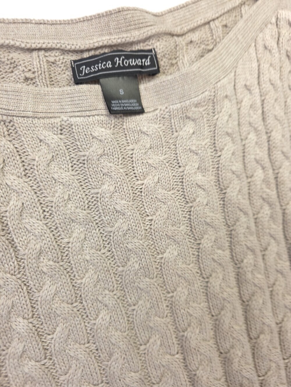 Jessica Howard Cream Cable Knit A-Line Dress S - Picture 4 of 9